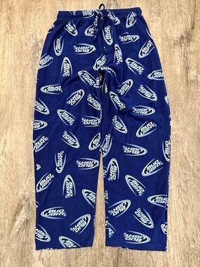 Y2K Bud Light Beer Pajama Fleece Pants XL Mens Lounge Sleep Wear Blue & White
